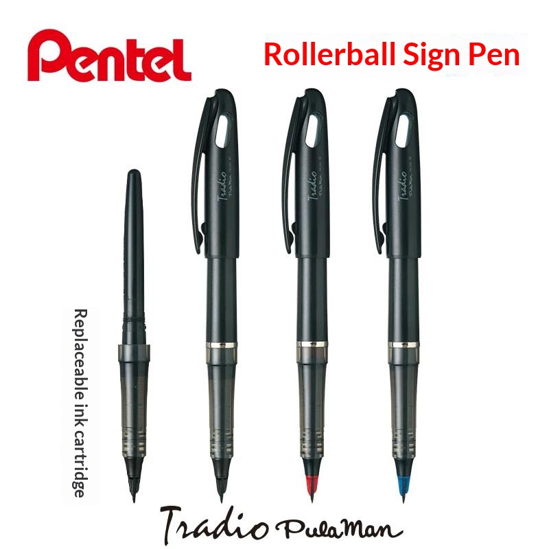 Pentel Pen Sign Pen - ぺんてる トレイディオ TRJ50 エグゼクティブ シグネチャーペン、0.4～0.7mmの太さで、ビジネスでの署名、スケッチ、漫画の作成に最適。日本の文具。
