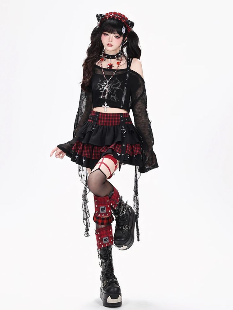 Y2K パンク ゴシック カワイイ 3点セット レディース  - Elastic Lace Trim のレビューと価格