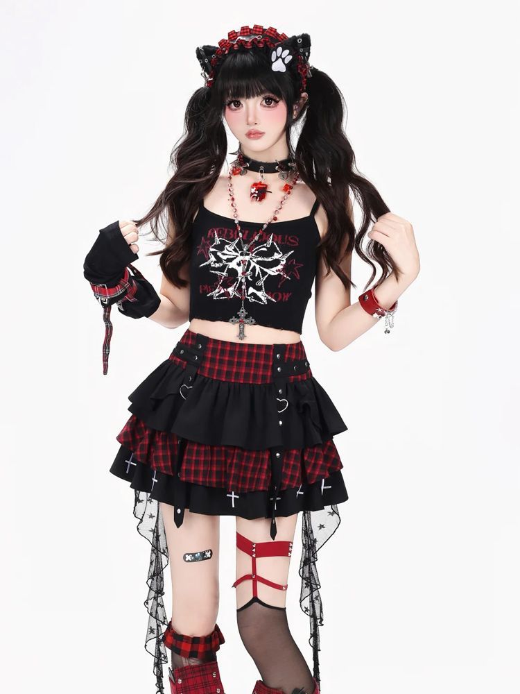 Y2K パンク ゴシック カワイイ 3点セット レディース  - Elastic Lace Trim のレビューと価格