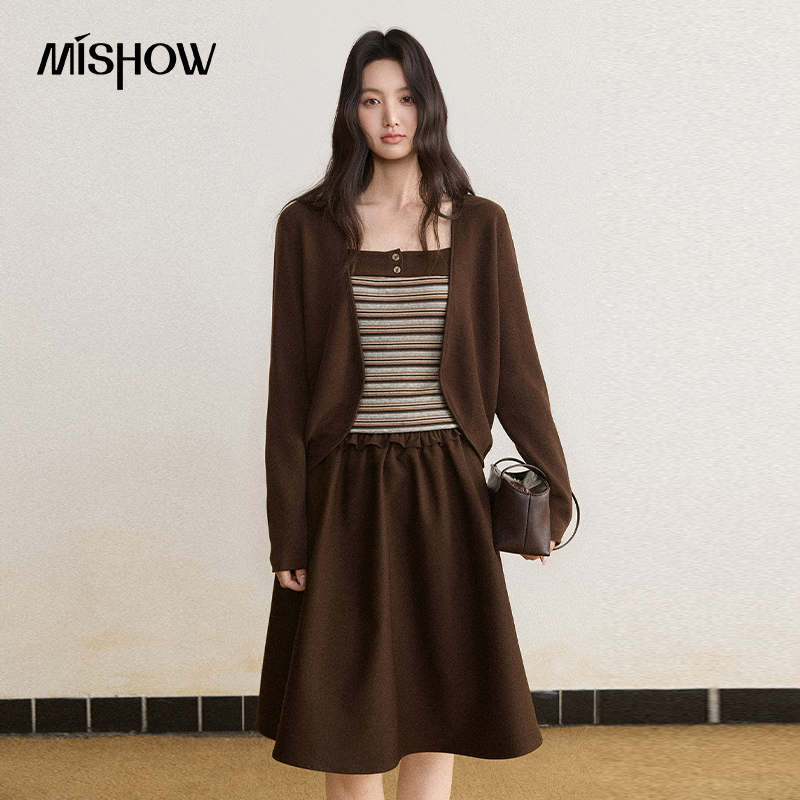 MISHOW レディース セットアップ 2026年秋 ブラウ - Embellish Knit のレビューと価格