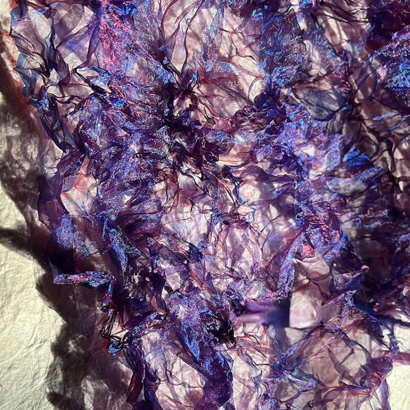 クリスタルプリーツ加工のレーザーメッシュ生地。キッチンの窓や - Crystal Mesh Fabric のレビューと価格