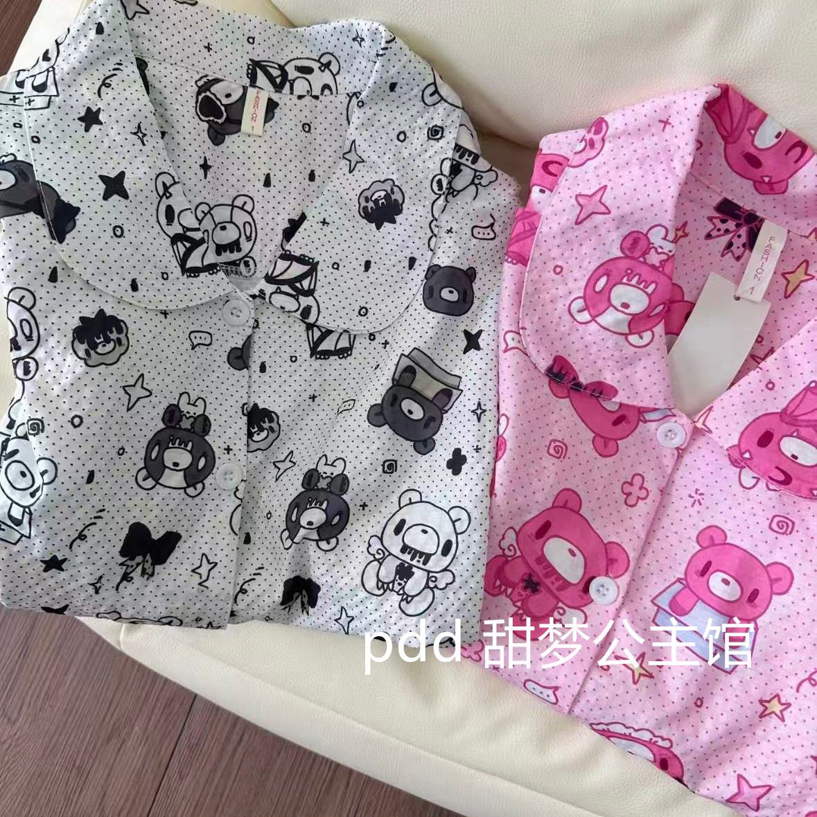 3 個女性かわいいグルーミーベアプリントパジャマセット人形ラ - Embellish Knit のレビューと価格
