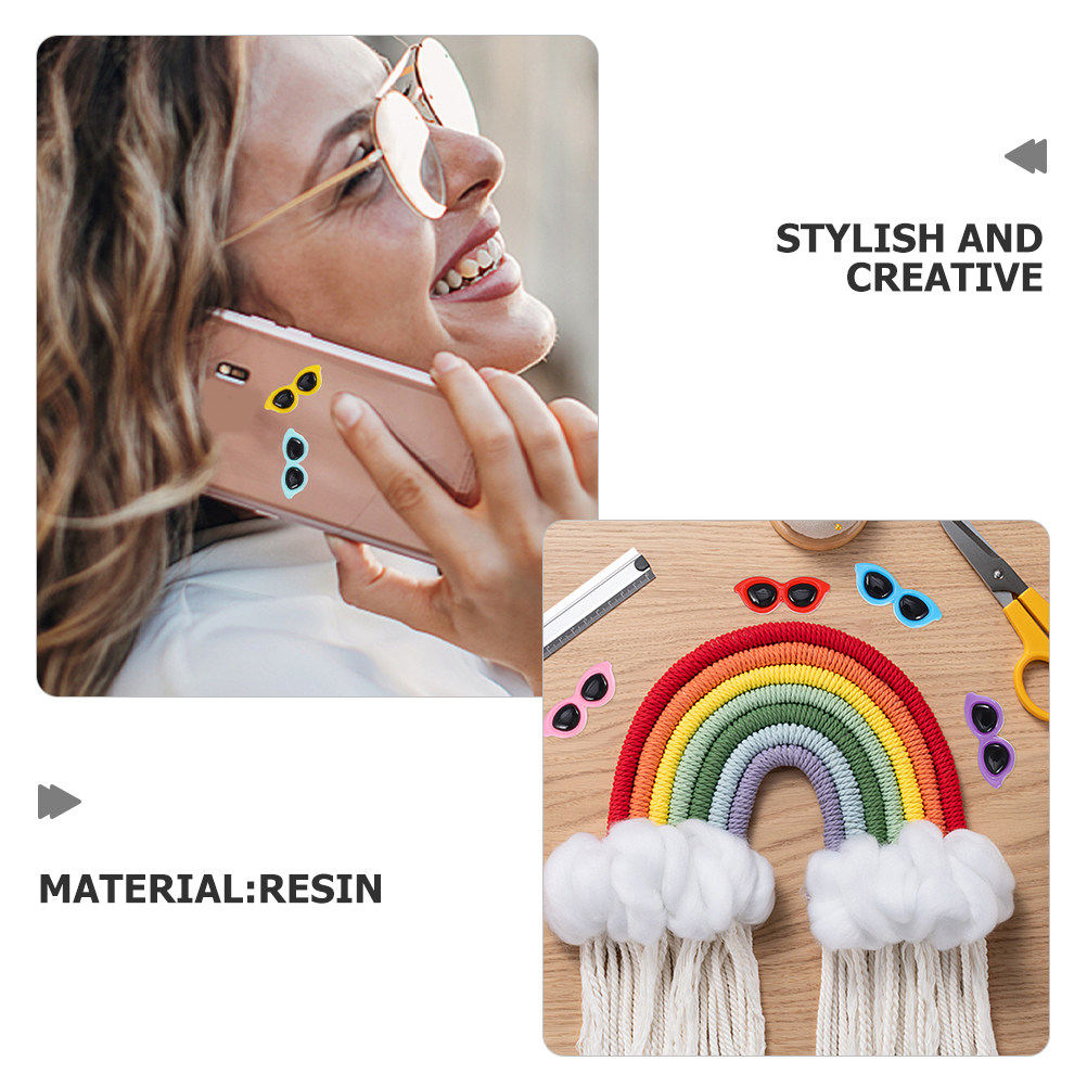 20個入り、半円形のミニサングラス型、裏面が平らな樹脂製ボタ - Embellishments For Scrapbooking のレビューと価格